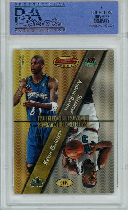 Mcgrady/Hill/Garnett/Abdur-Rahim 1997 Bowman's Best Mirror Image ref. PSA 9