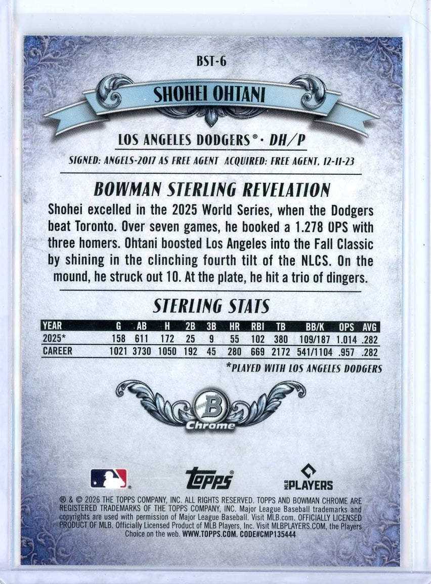 Shohei Ohtani 2026 Bowman Sterling #BST-6