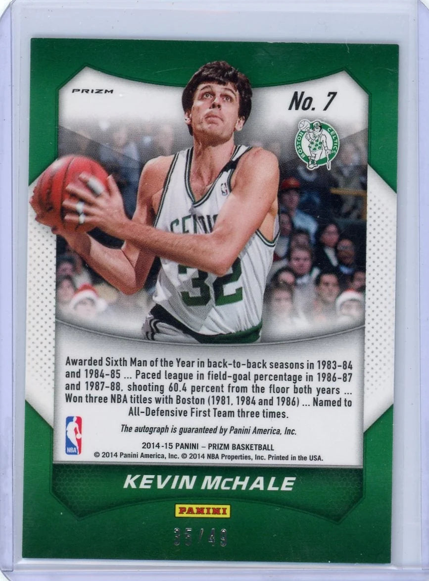Kevin McHale 2014-15 Panini Prizm autograph purple pulsar #'d 35/49
