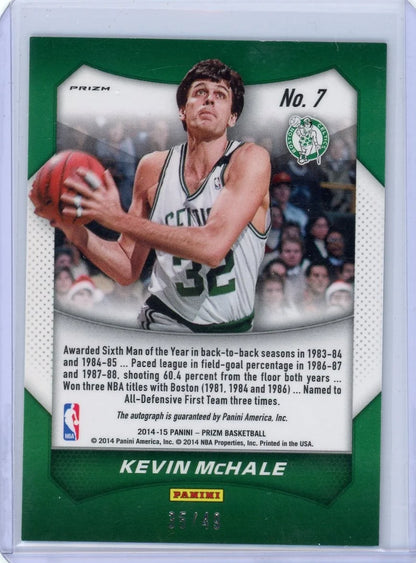 Kevin McHale 2014-15 Panini Prizm autograph purple pulsar #'d 35/49