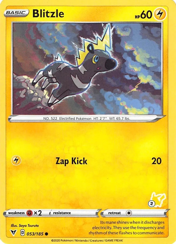 Blitzle - 053/185 (#2 Pikachu Stamped) (053/185) (Battle Academy 2022) (BA22)
