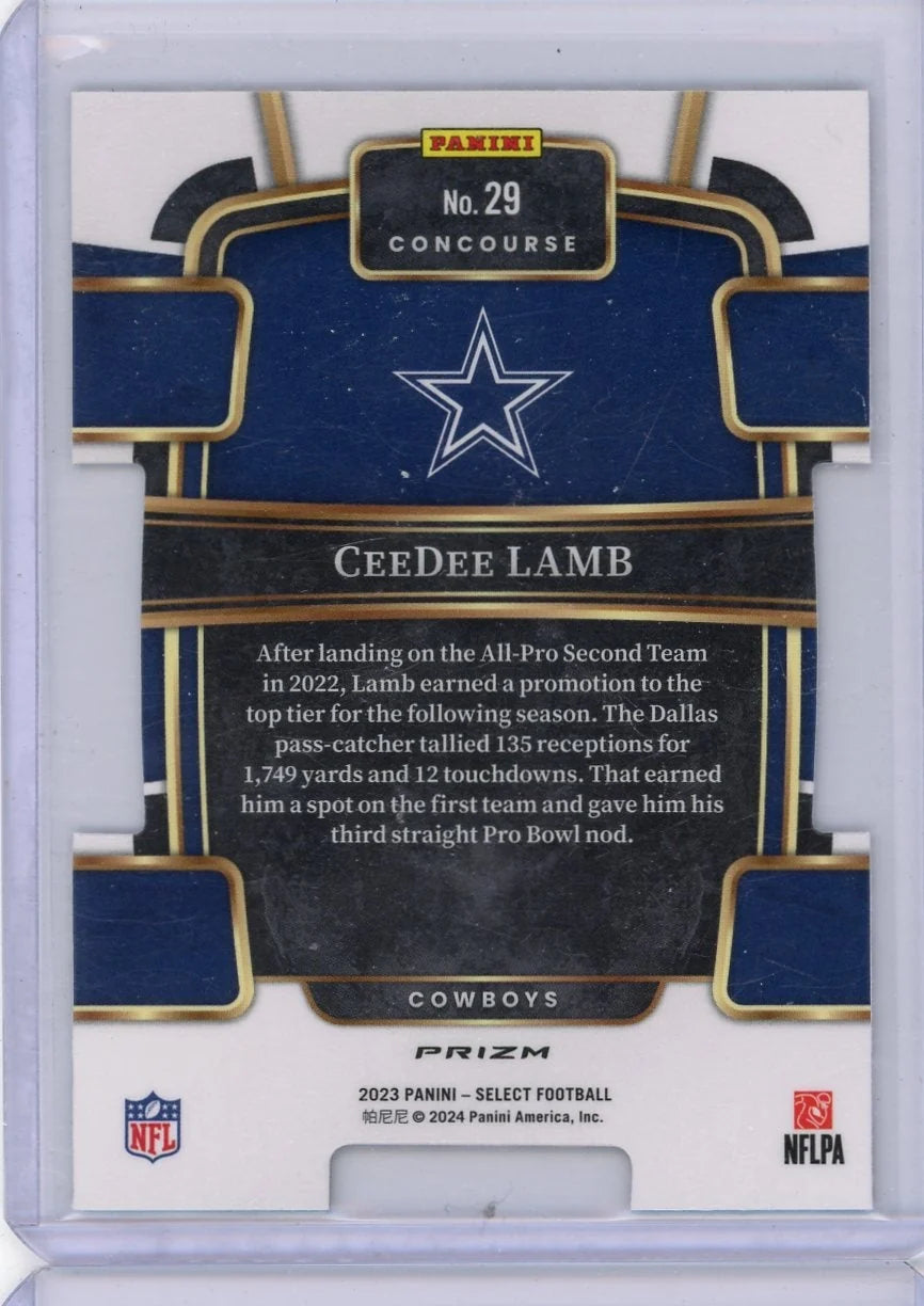 CeeDee Lamb 2023 Panini Select Zebra die-cut #29