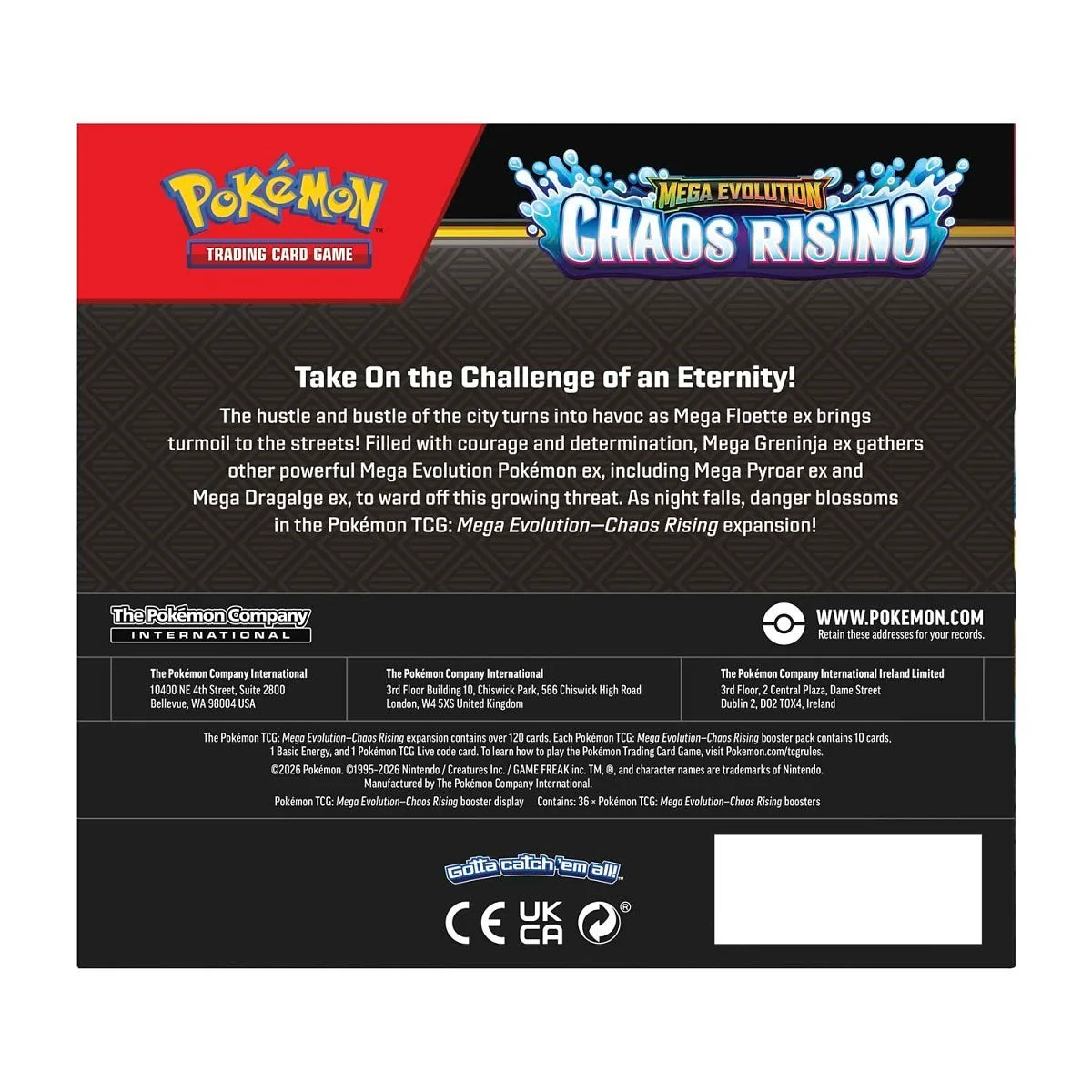 Pokémon Mega Evolution Chaos Rising Booster Box
