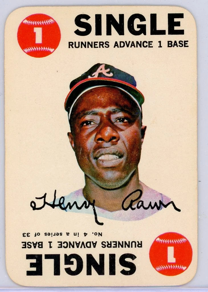 Hank Aaron 1968 Playing Card "Single"