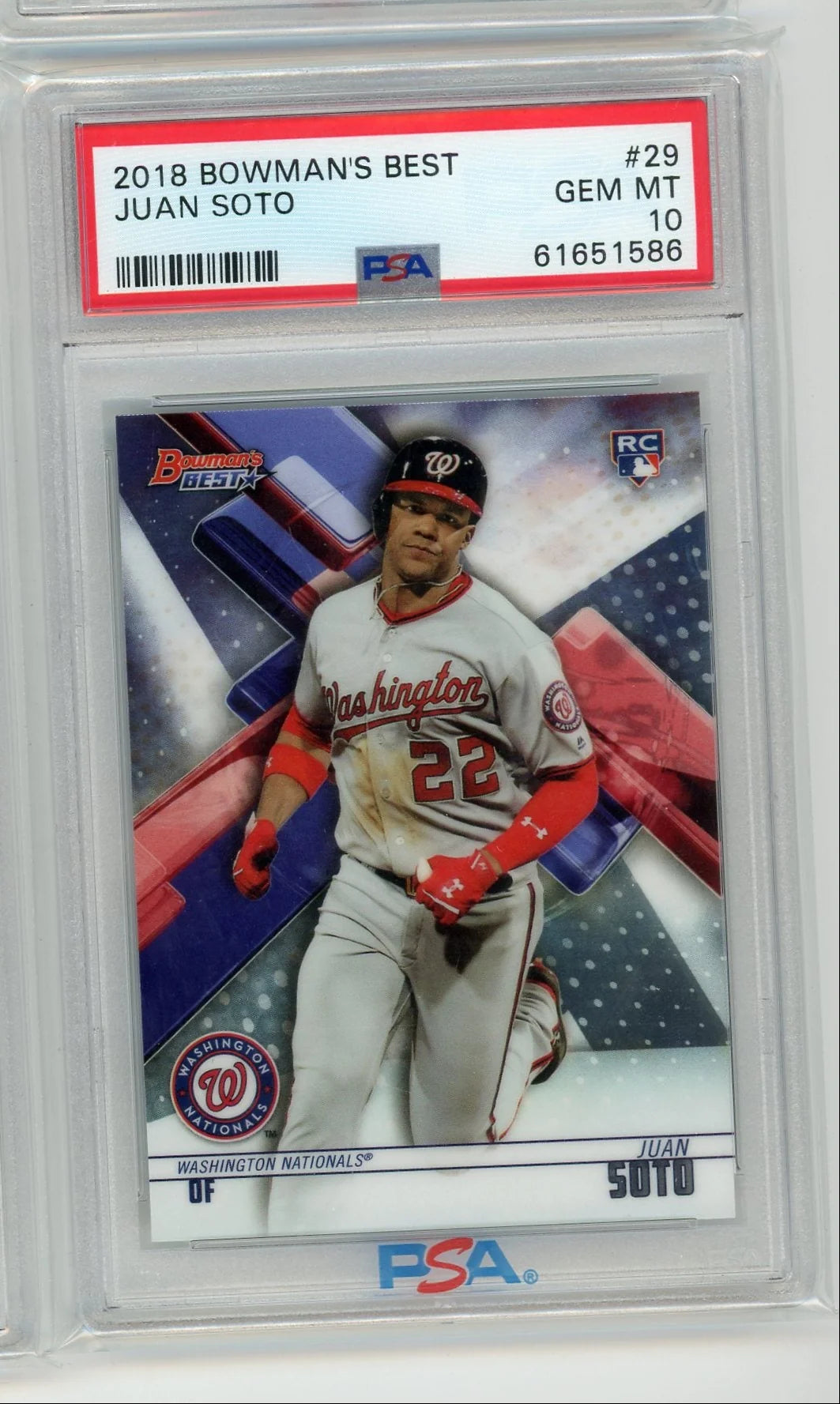 Juan Soto 2018 Bowman's Best rookie card PSA 10