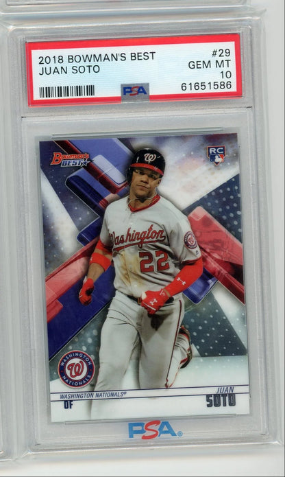 Juan Soto 2018 Bowman's Best rookie card PSA 10