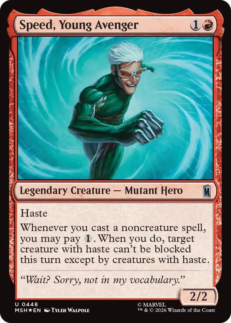 Speed, Young Avenger (Surge Foil) (448) (Marvel Super Heroes)