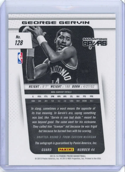 George Gervin 2013-14 Panini Prizm autograph