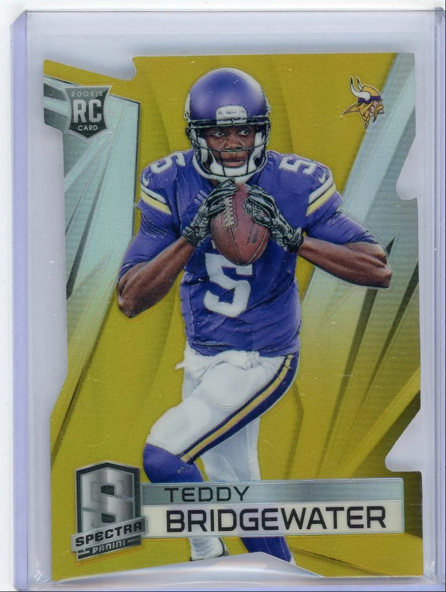 Teddy Bridgewater 2014 Panini Spectra Gold Prizm Die-Cut RC #'d 10/10