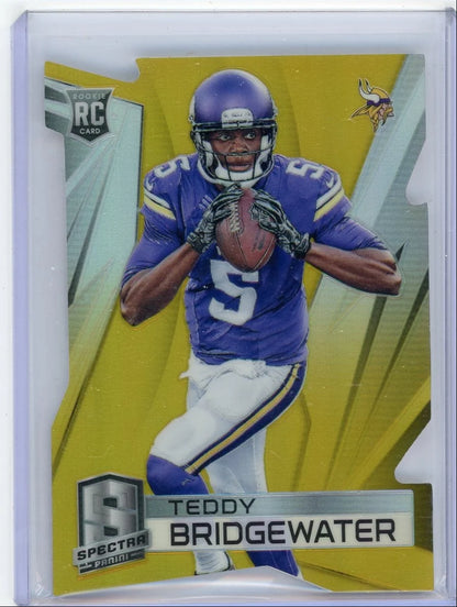 Teddy Bridgewater 2014 Panini Spectra Gold Prizm Die-Cut RC #'d 10/10