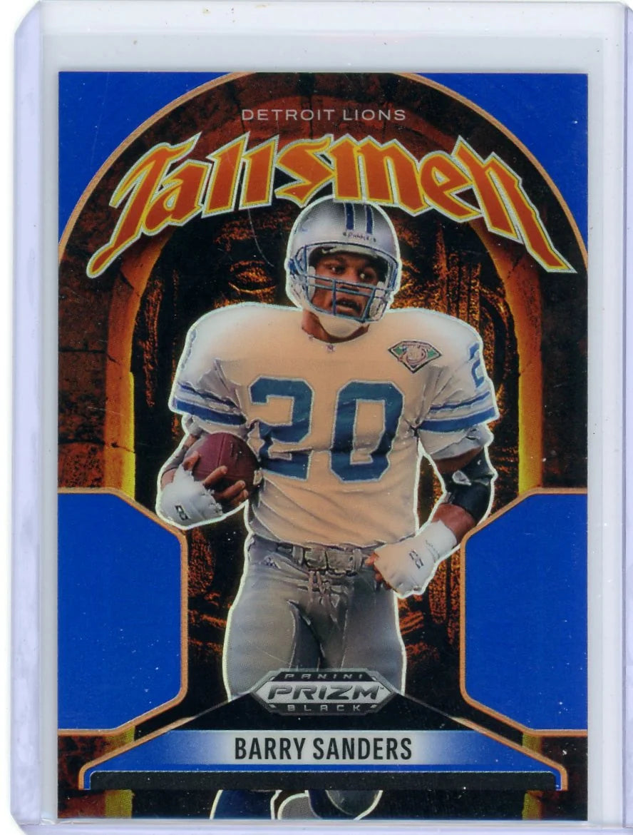 Barry Sanders 2025 Panini Prizm Black Talismen Blue #'d 117/199