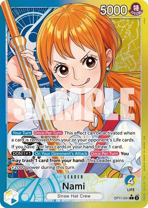 Nami (041) (Alternate Art) (OP11-041) (A Fist of Divine Speed) (OP11)