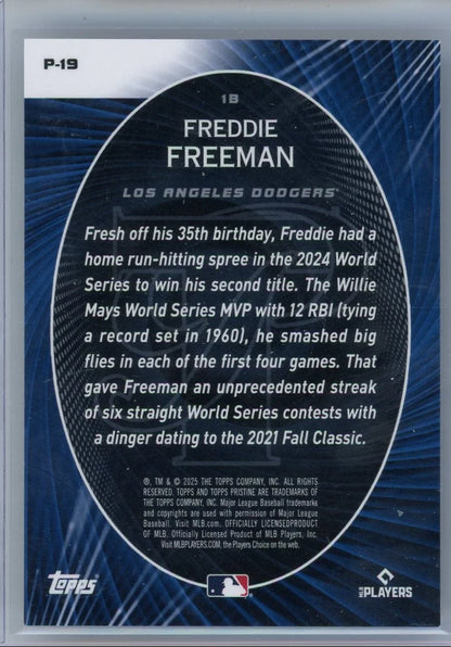 Freddie Freeman 2025 Topps Pristine Perseverance Gold #'d 31/50