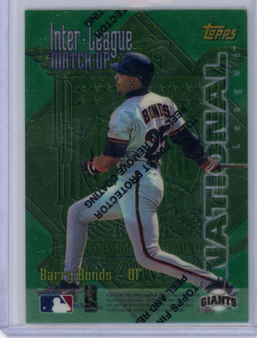 Barry Bonds, Mark McGuire Topps 1996 Inter League Match Up