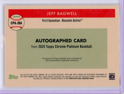 Jeff Bagwell Topps Chrome Platinum Baseball Autograph