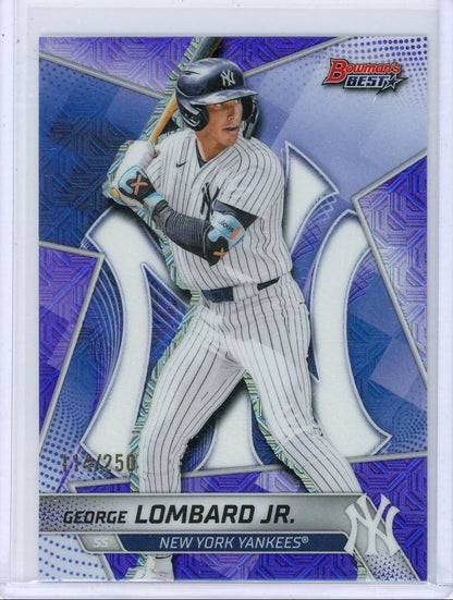 George Lombard Jr. 2025 Bowman's Best purple mojo ref. #'d 114/250