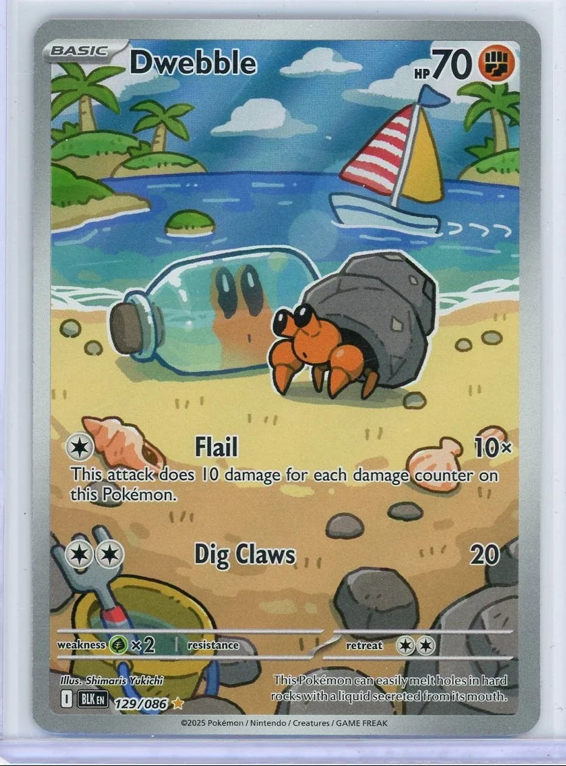 Dwebble Pokémon Black Bolt Illustration Rare #129/086