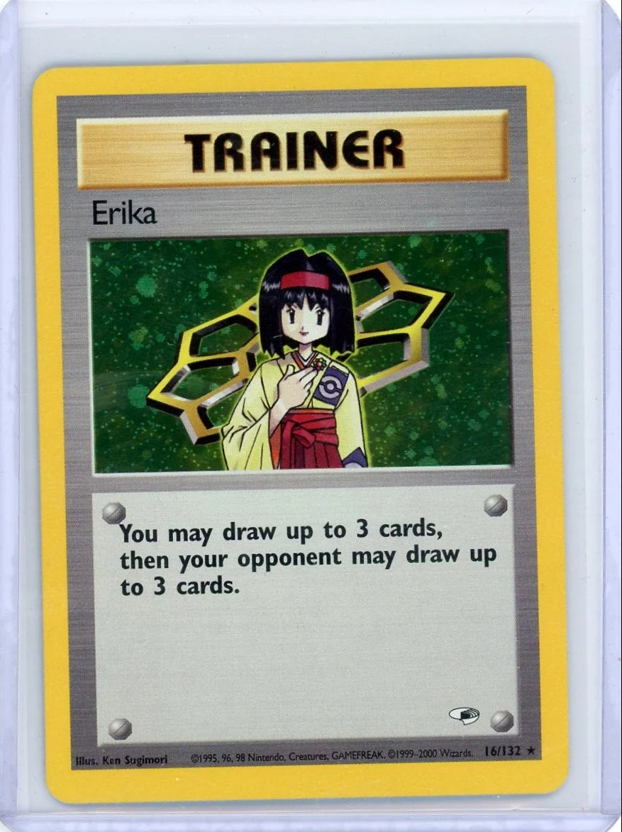 Erika Pokémon Gym Heroes Unlimited Holo Rare #16/132 LP
