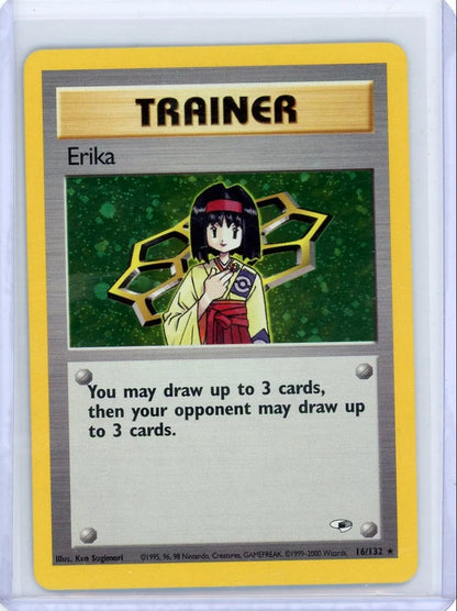 Erika Pokémon Gym Heroes Unlimited Holo Rare #16/132 LP
