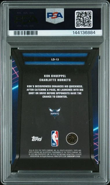 Kon Knueppel 2025 Topps Chrome Loading Rookie Gold Geometric #'d 44/50 PSA 10