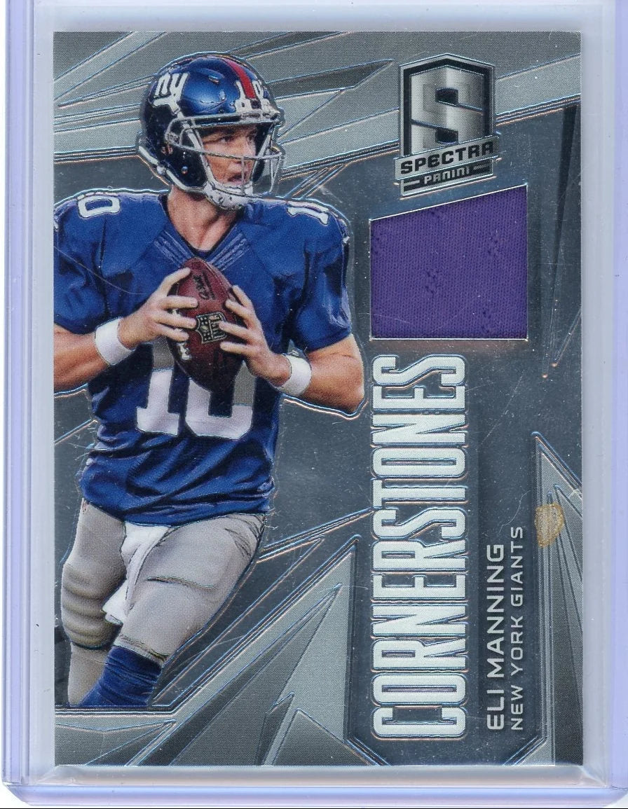Eli Manning 2014 Panini Spectra Cornerstones relic #'d 08/99