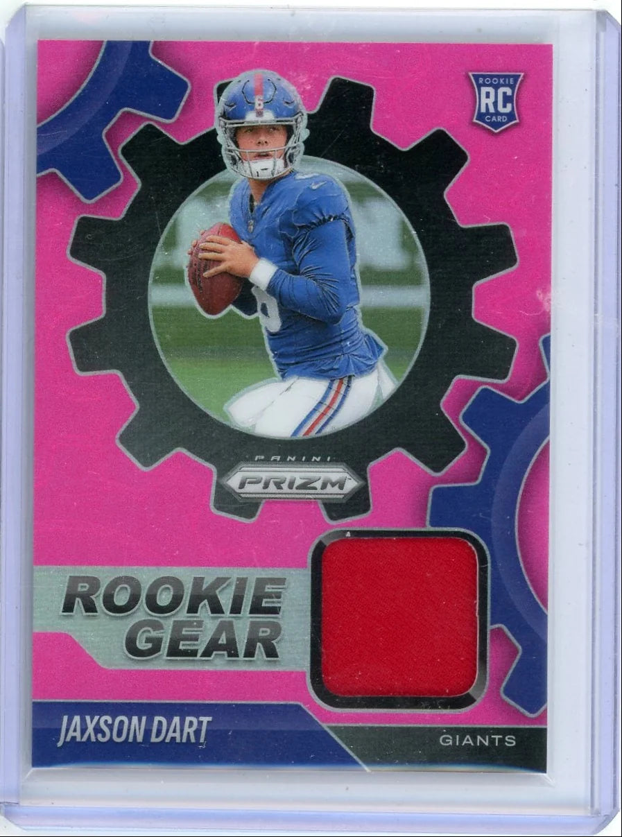 Jaxson Dart 2025 Panini Prizm Rookie Gear pink prizm RC