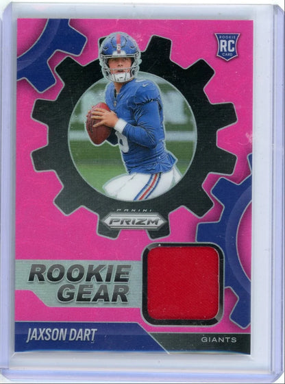 Jaxson Dart 2025 Panini Prizm Rookie Gear pink prizm RC