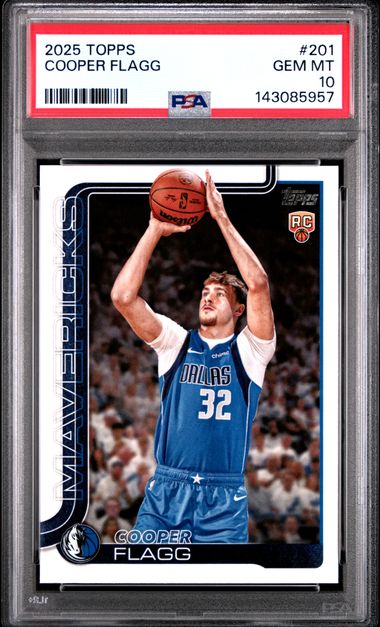 Cooper Flagg 2025 Topps Basketball Rookie Card #201 PSA 10