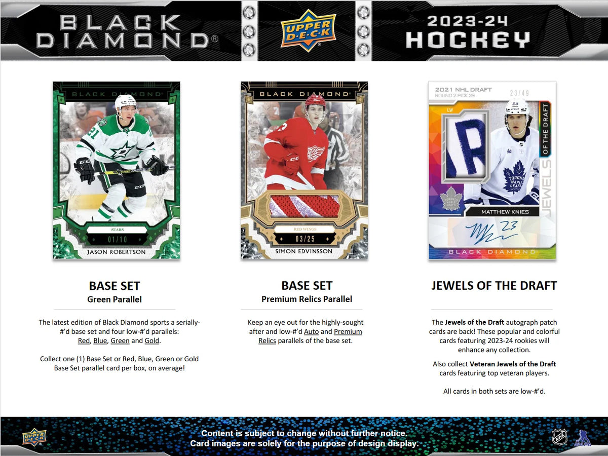 2023-24 Upper Deck Black Diamond Hockey Hobby 5 Box Case