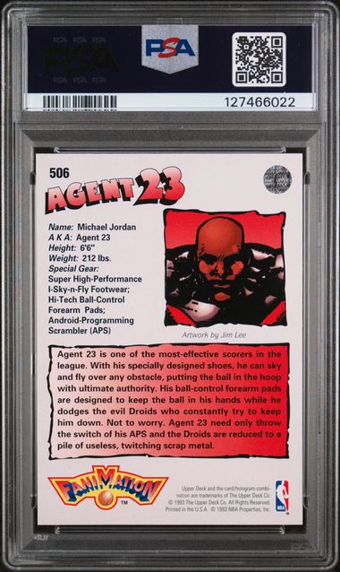 Michael Jordan 1992 Upper Deck Fanimation PSA 9