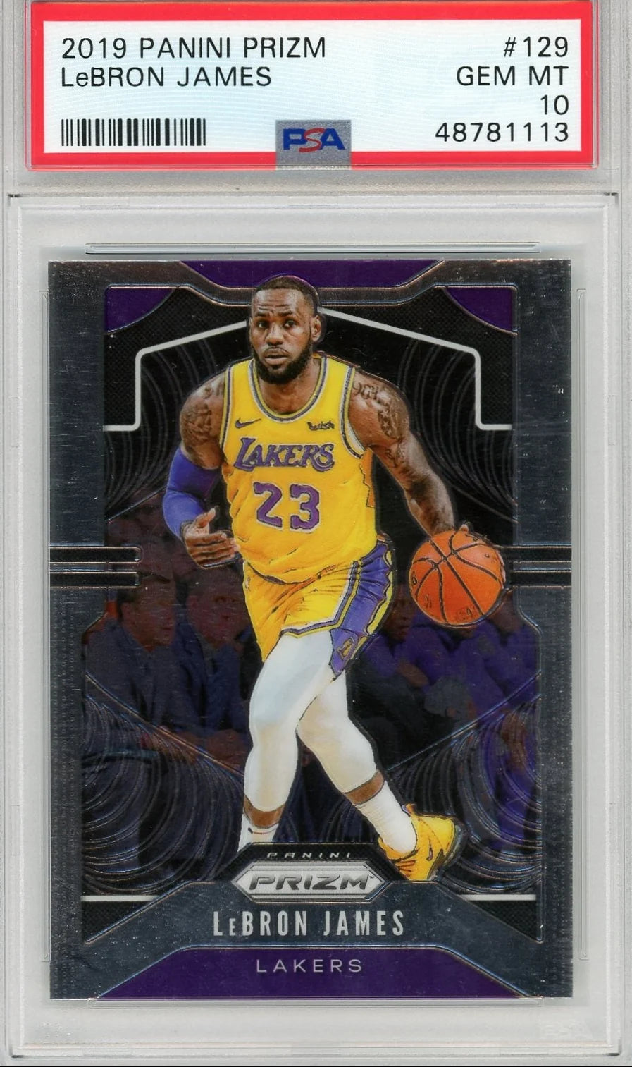 LeBron James 2019 Panini Prizm PSA 10
