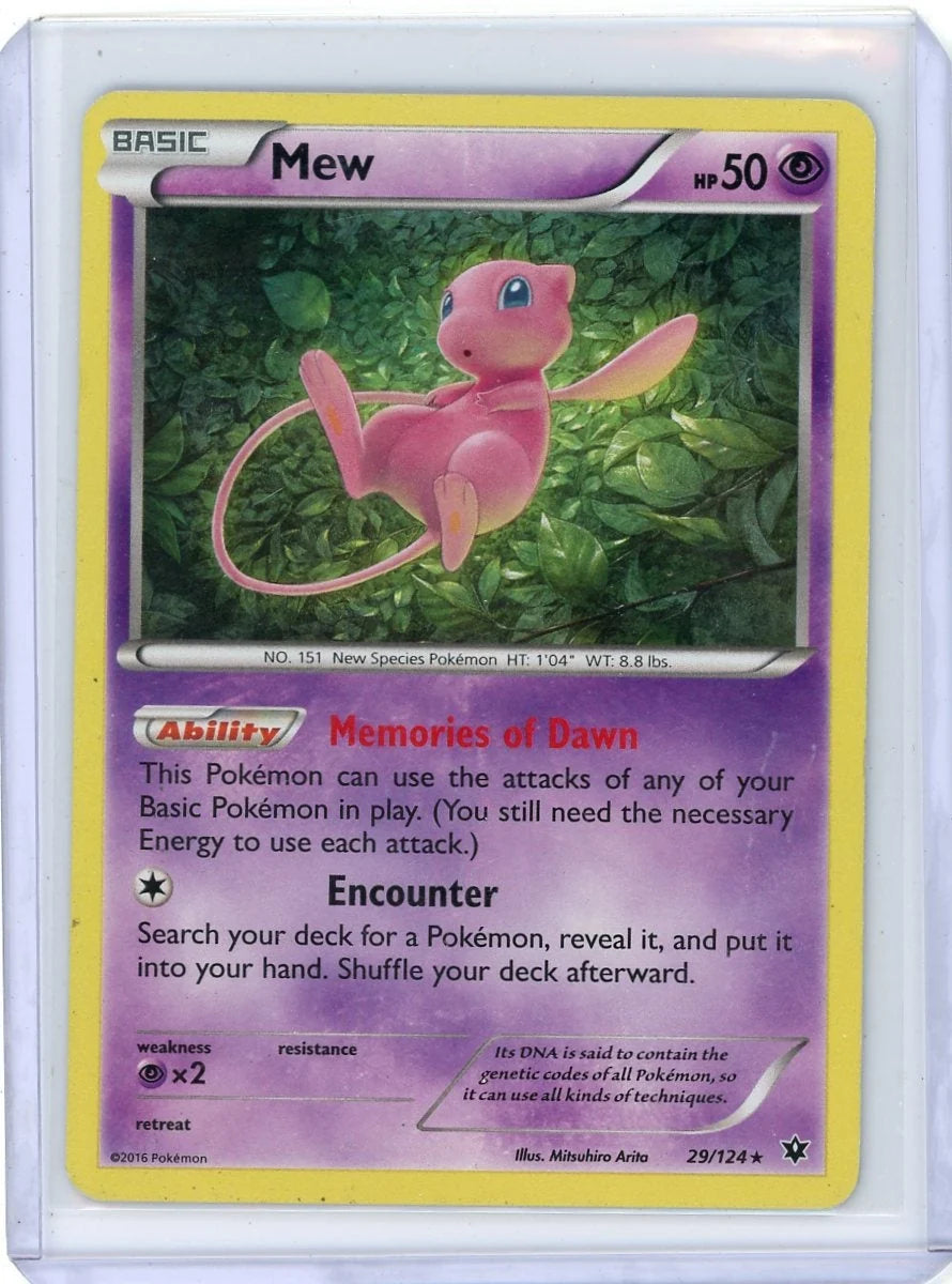Mew 2016 Pokemon Fates Collide holo #29/124