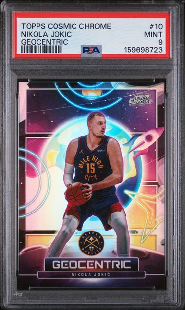 Nikola Jokic 2025-26 Topps Chrome Cosmic Geocentric SSP PSA 9