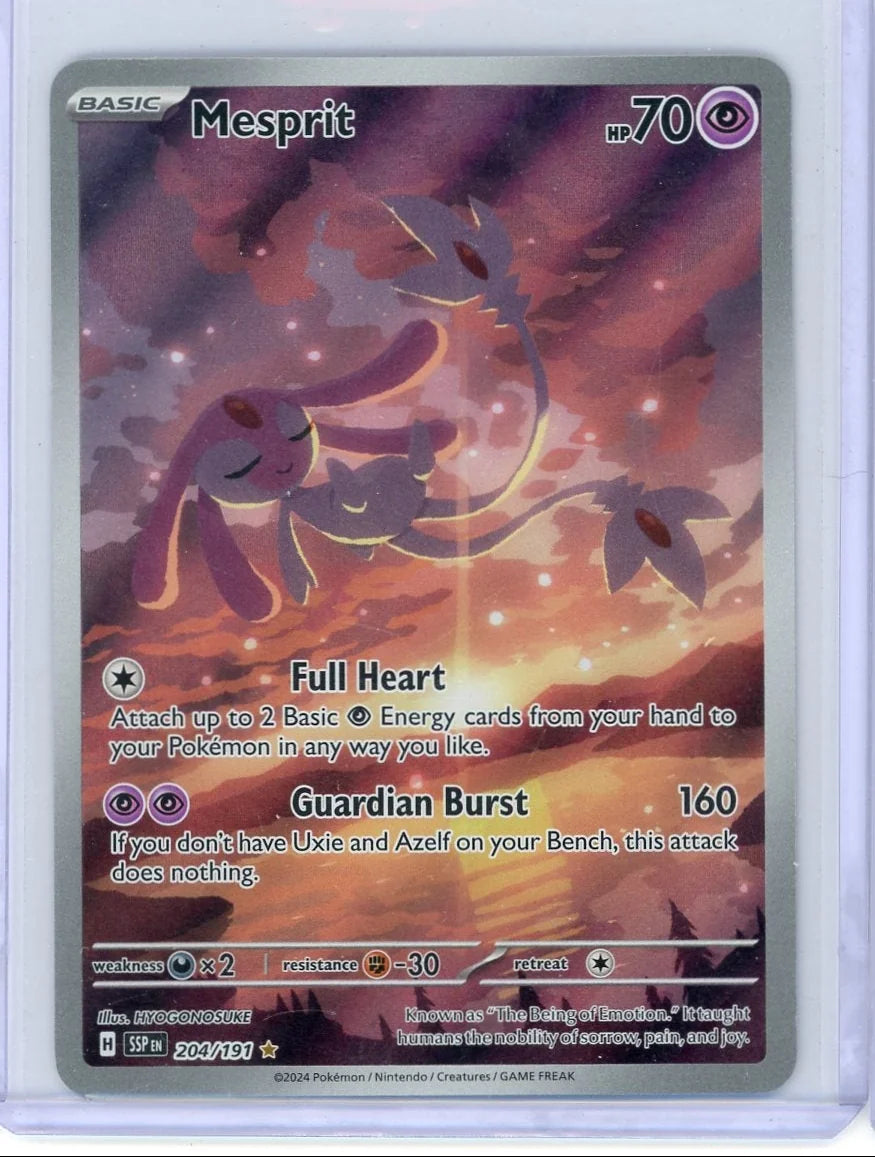 Mesprit Pokémon Surging Sparks Illustration Rare #204/191