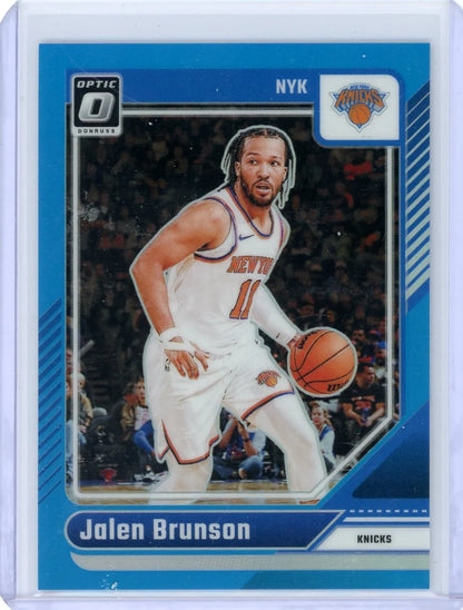 Jalen Brunson 2024-25 Panini Donruss Optic Aqua #'d 016/225