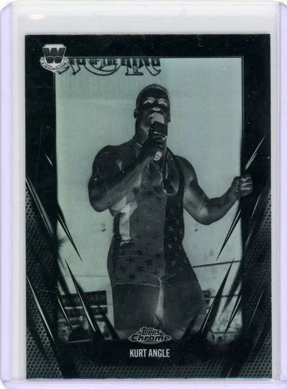 Kurt Angle 2026 Topps Chrome WWE Negative Refractor