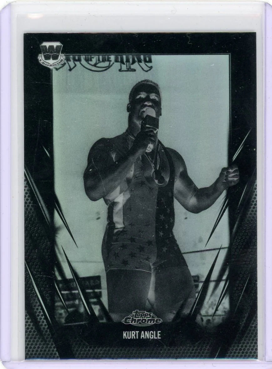 Kurt Angle 2026 Topps Chrome WWE Negative Refractor