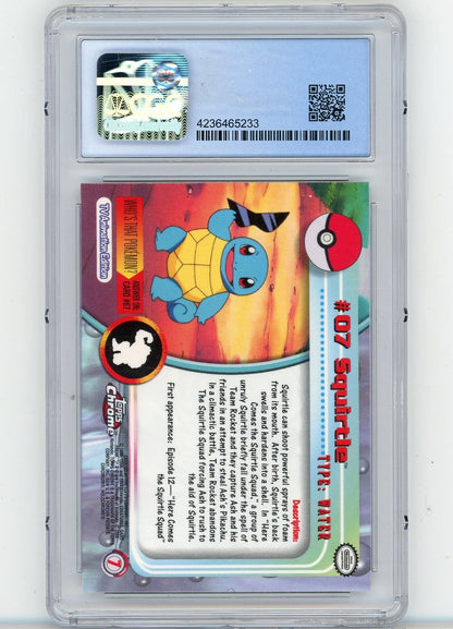 Squirtle 2000 Pokémon Topps Chrome #07 CGC 9.5