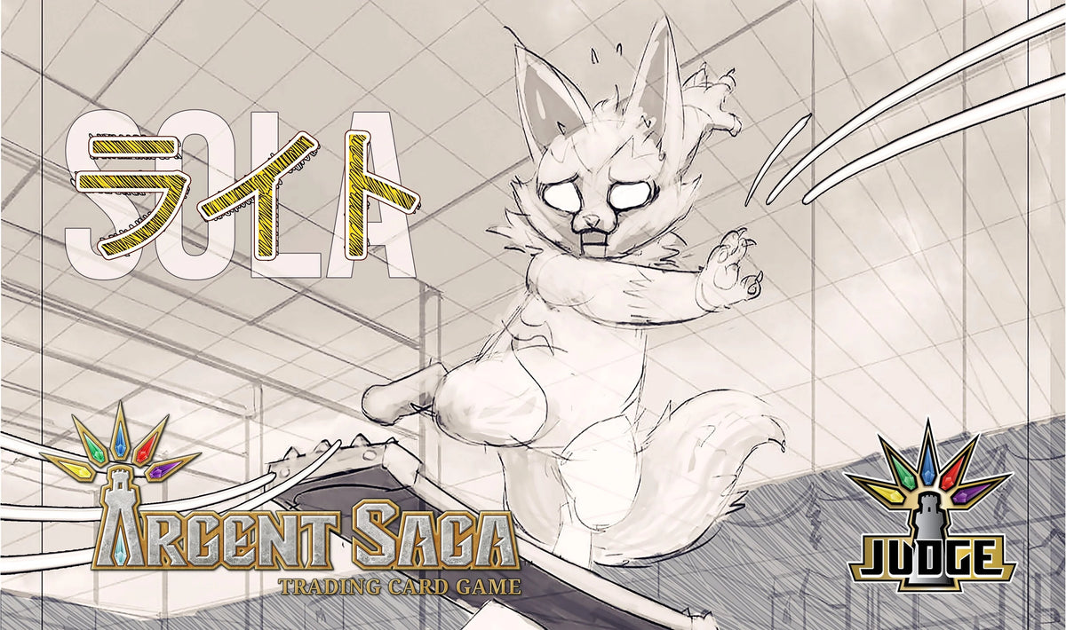 Argent Saga TCG Rubber Event Playmat - Sola Judge (June 2019)