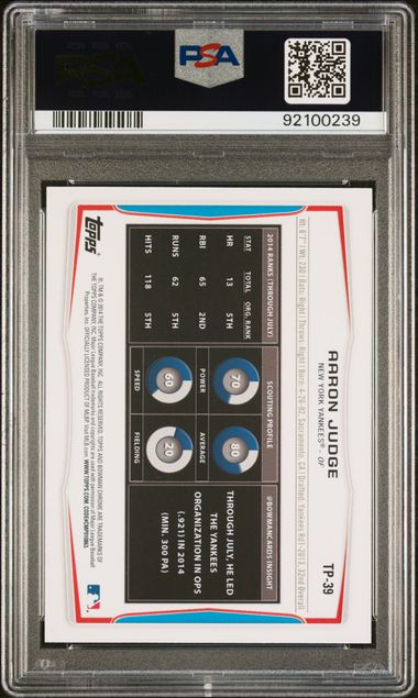 Aaron Judge 2014 Bowman Draft PSA 10