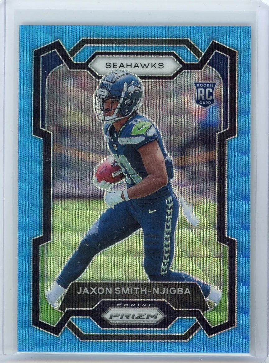 Jaxon Smith-Njigba 2023 Panini Prizm Blue Wave #'d 195/199