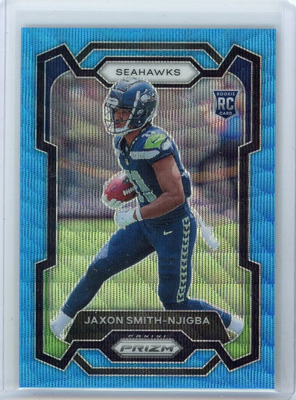 Jaxon Smith-Njigba 2023 Panini Prizm Blue Wave #'d 195/199