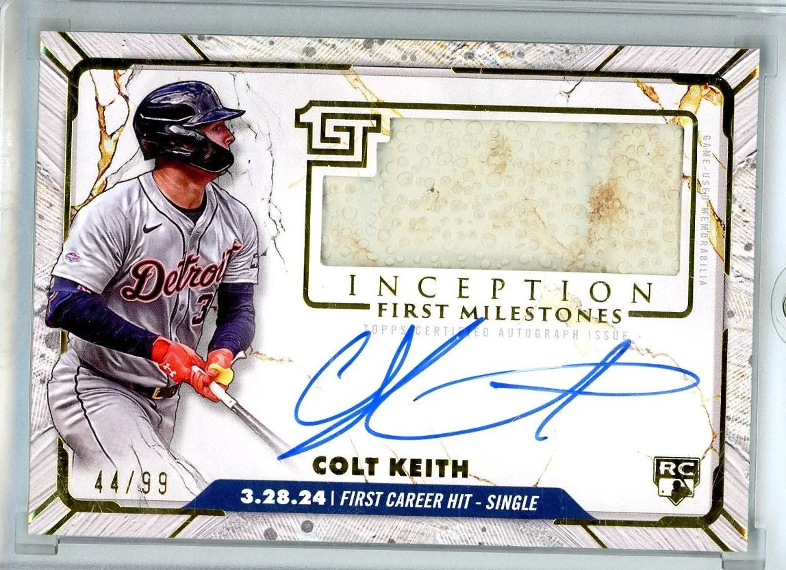 Colt Keith 2024 Topps Inception First Milestones RPA #'d 44/99