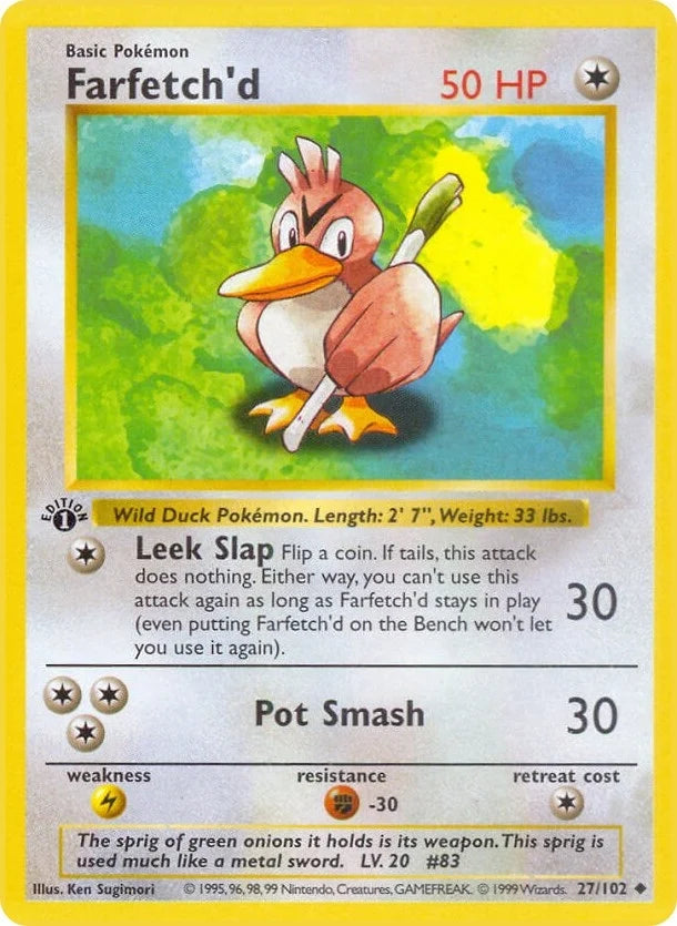 Farfetch'd (027/102) (Base Set (Shadowless)) (BSS)
