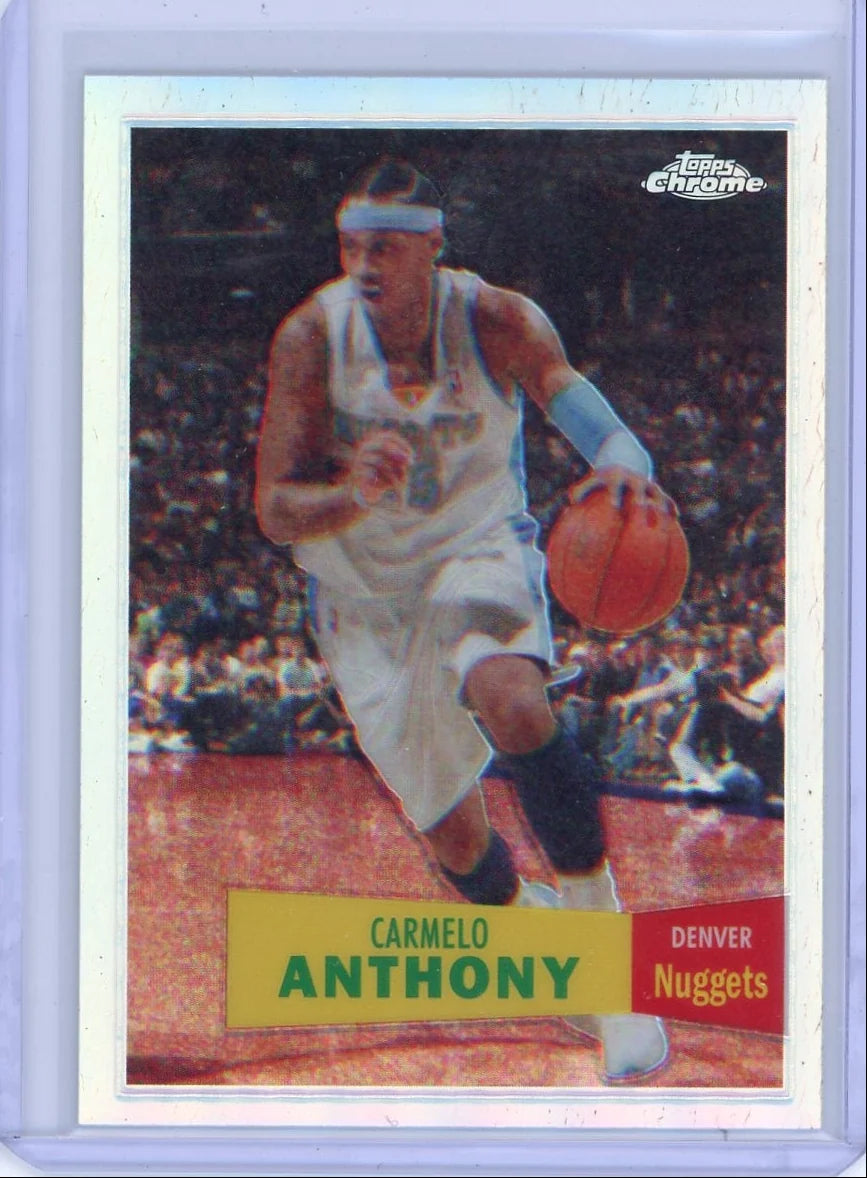Carmelo Anthony 2007 Topps Chrome retro refractor #'d 832/999