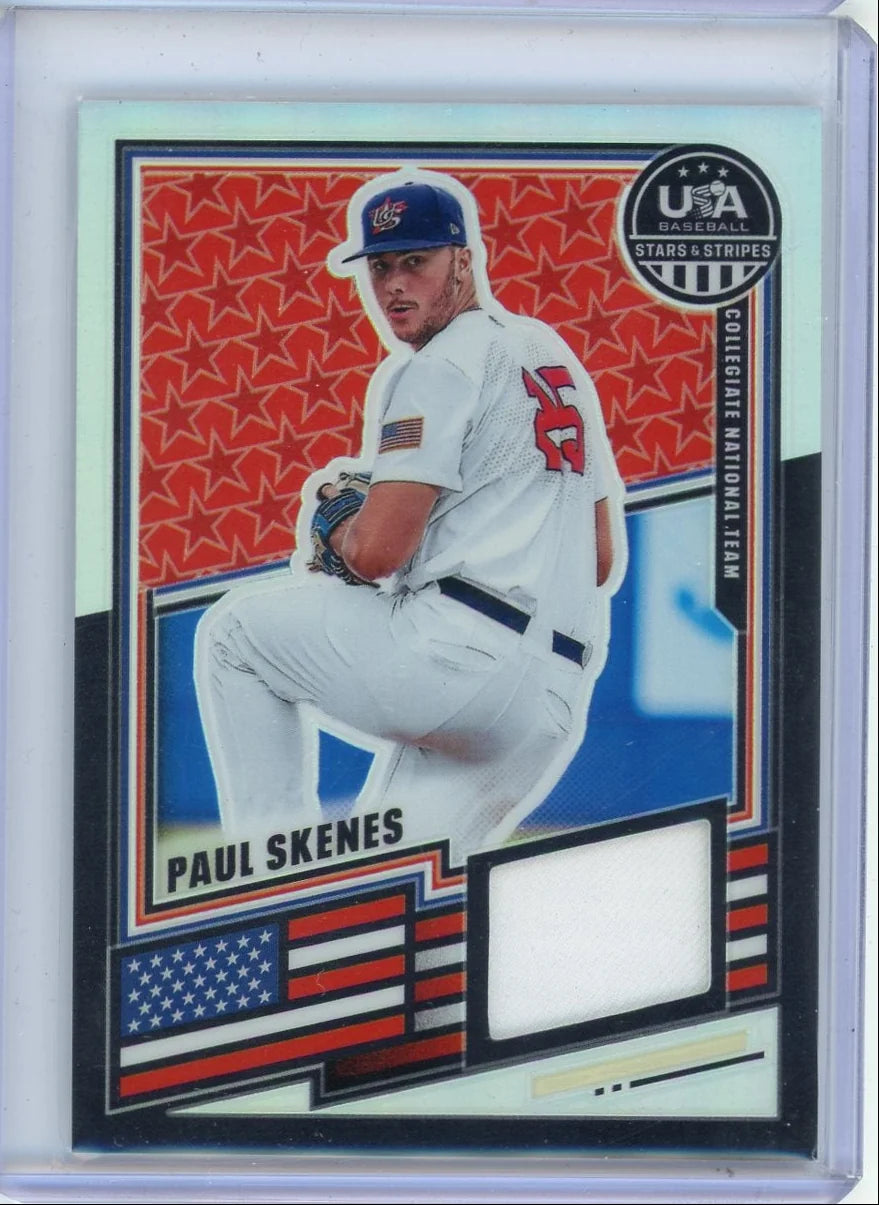 Paul Skenes 2026 Panini USA Stars & Stripes game-used relic