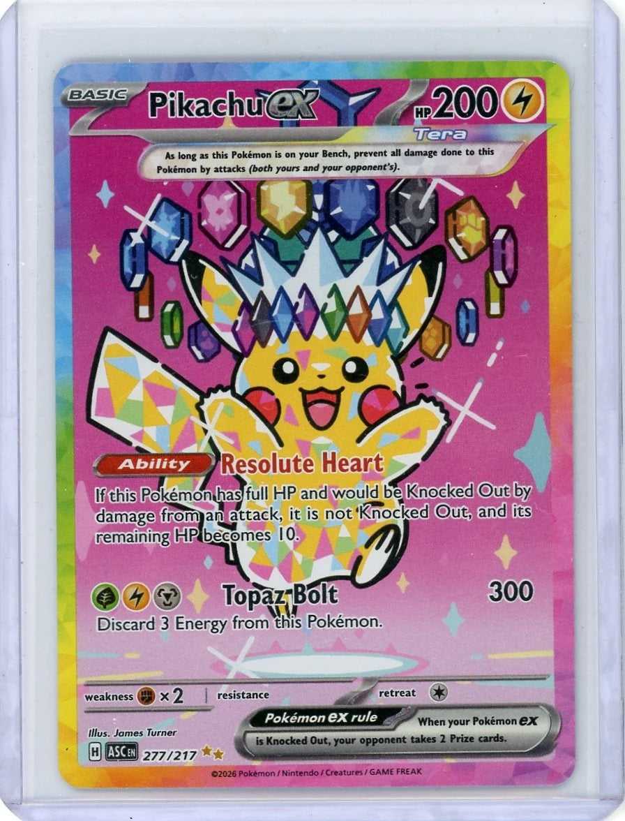 Pikachu ex 2026 Pokemon Ascended Heroes Special Illustration Rare #277/217