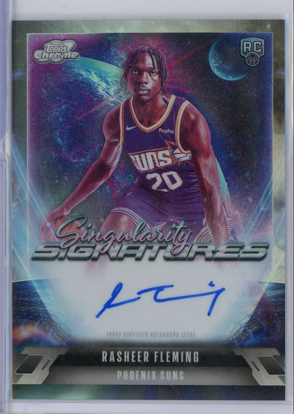 2025-2026 Topps Chrome Rasheer Fleming Singularity Signatures RC auto #SS-RF