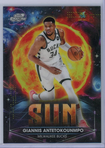 Giannis Antetokounmpo 2026 Topps Chrome Sun Card #PPS-4