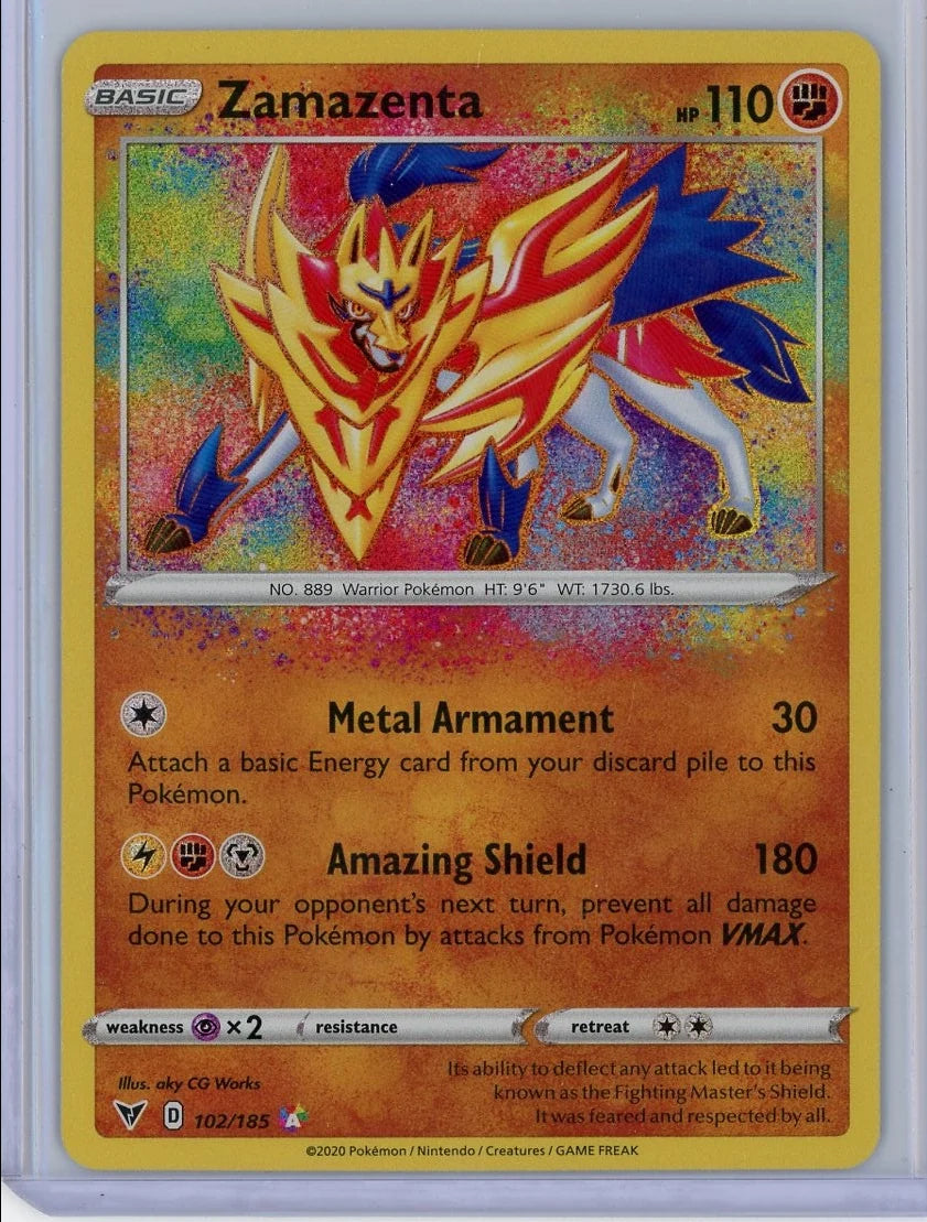 Zamazenta Pokémon Vivid Voltage Amazing Rare #102/185